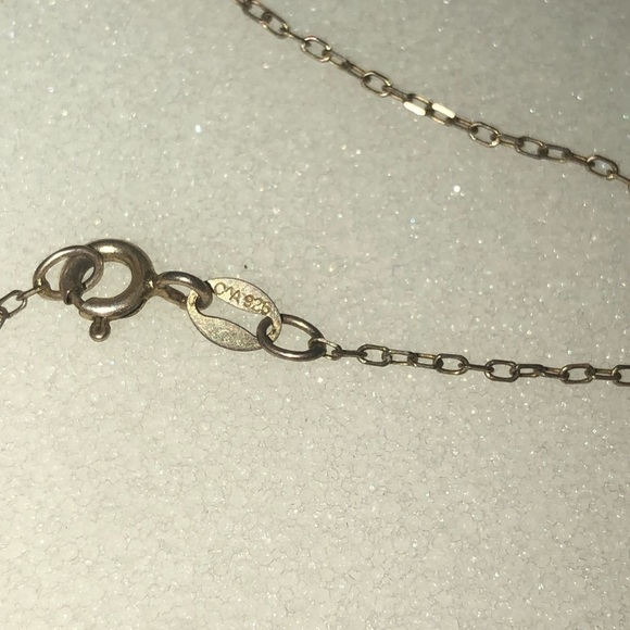 Vtg Sterling Silver Infinity White Cubic Zirconia Solitaire Pendant W Chain 18” - Picture 6 of 6